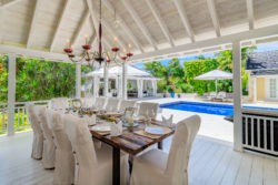 dining gazebo Tradewinds villa Sandy Lane Barbados
